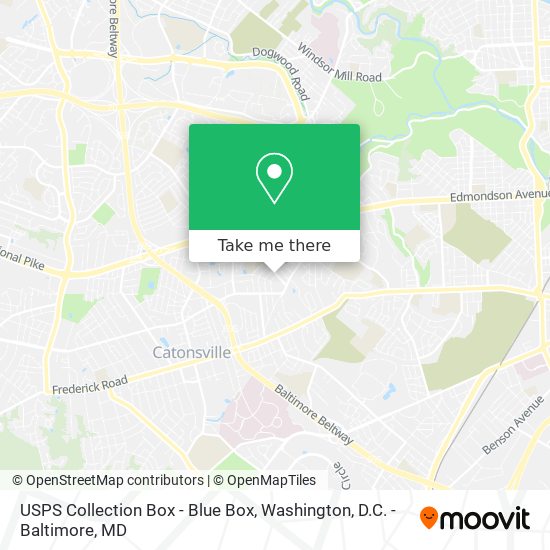 USPS Collection Box - Blue Box map