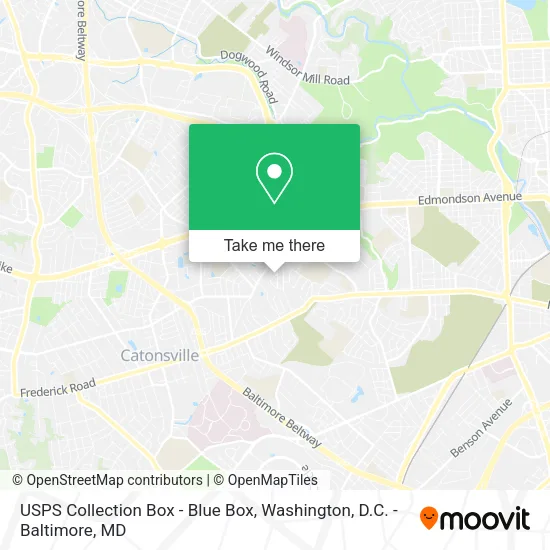 Mapa de USPS Collection Box - Blue Box