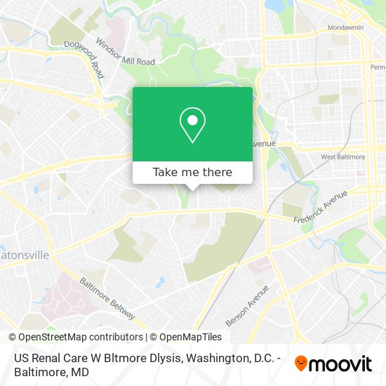 US Renal Care W Bltmore Dlysis map