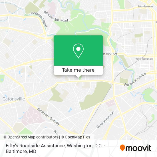 Fifty's Roadside Assistance map