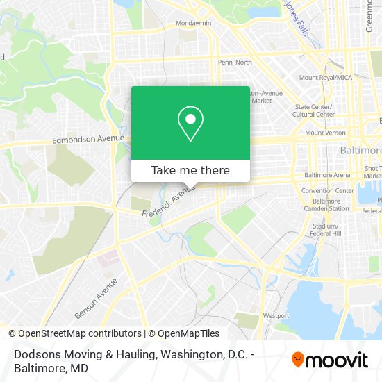 Dodsons Moving & Hauling map