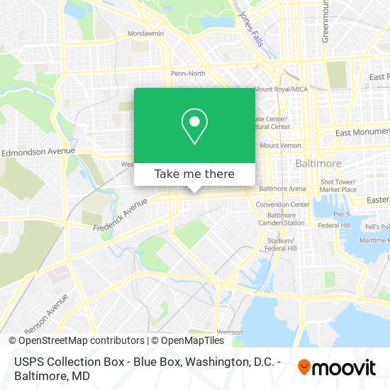 USPS Collection Box - Blue Box map