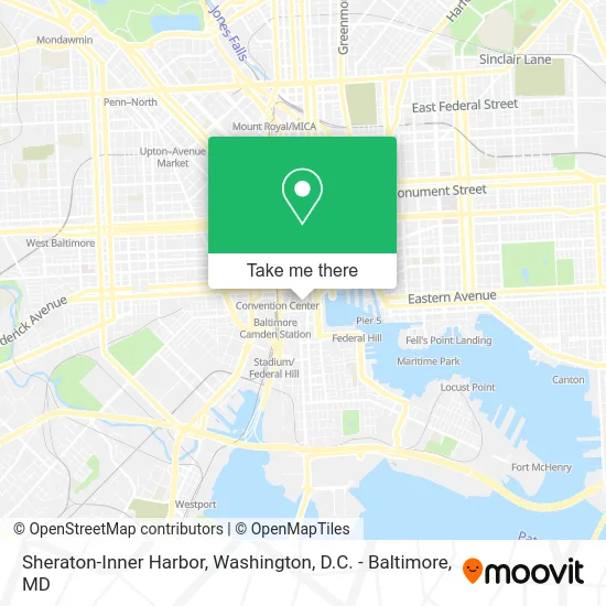 Sheraton-Inner Harbor map