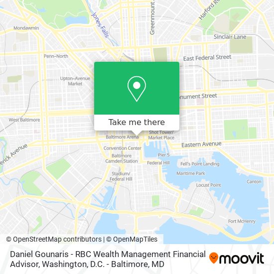 Mapa de Daniel Gounaris - RBC Wealth Management Financial Advisor