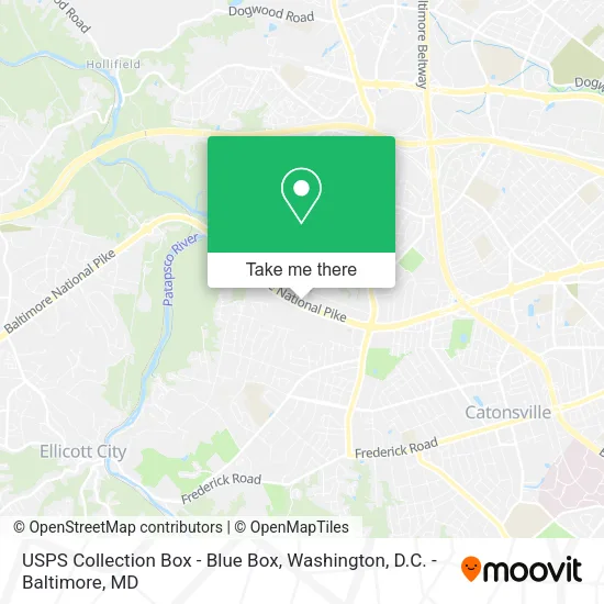 USPS Collection Box - Blue Box map