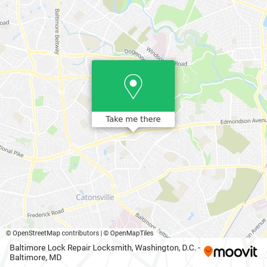 Baltimore Lock Repair Locksmith map