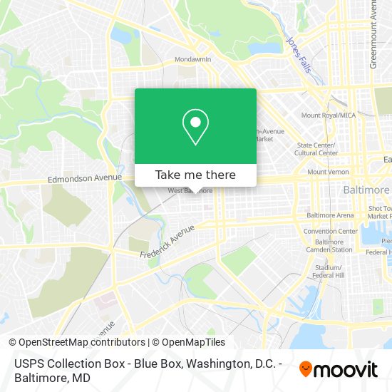 USPS Collection Box - Blue Box map