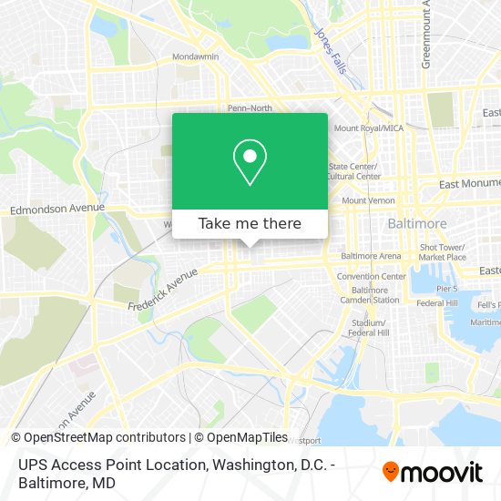 UPS Access Point Location map