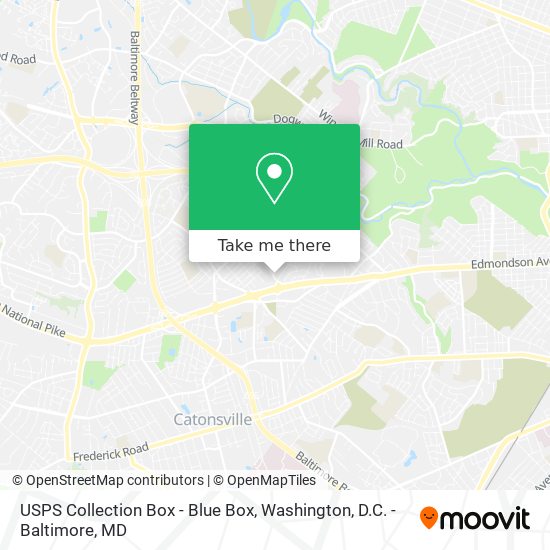 USPS Collection Box - Blue Box map