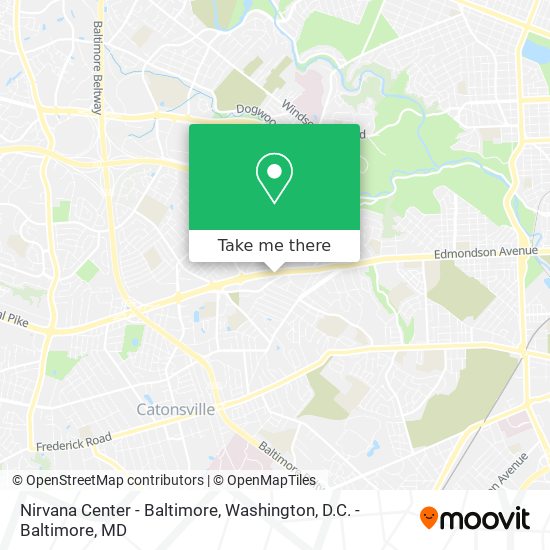 Mapa de Nirvana Center - Baltimore