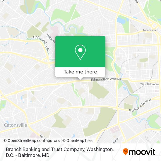 Branch Banking and Trust Company map
