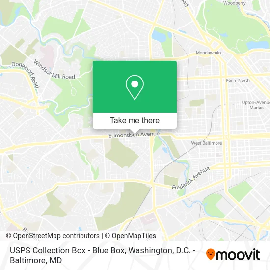 USPS Collection Box - Blue Box map