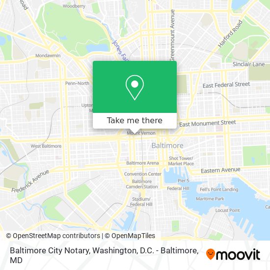 Baltimore City Notary map