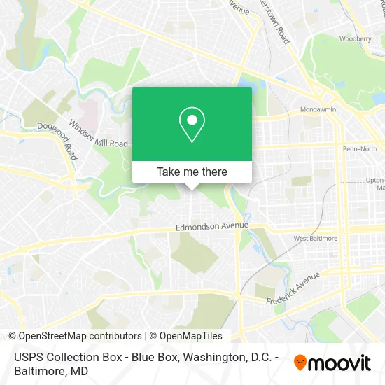 USPS Collection Box - Blue Box map