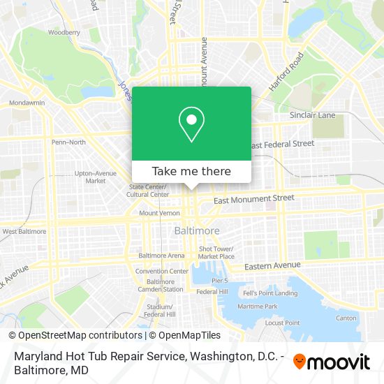 Mapa de Maryland Hot Tub Repair Service