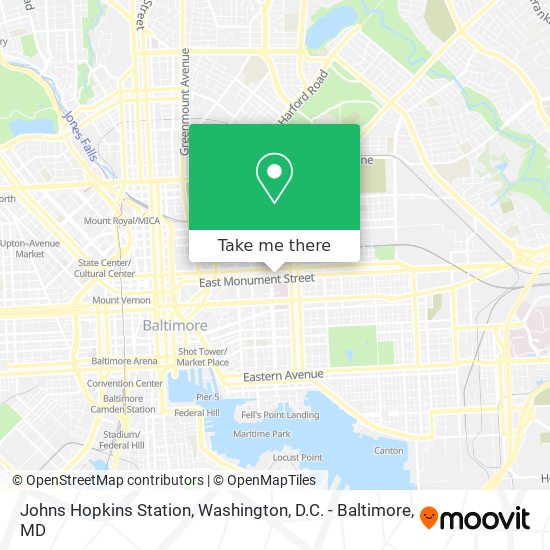 Mapa de Johns Hopkins Station