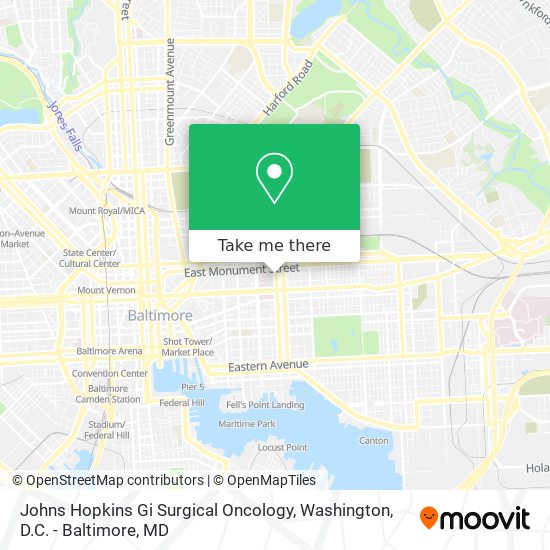 Johns Hopkins Gi Surgical Oncology map