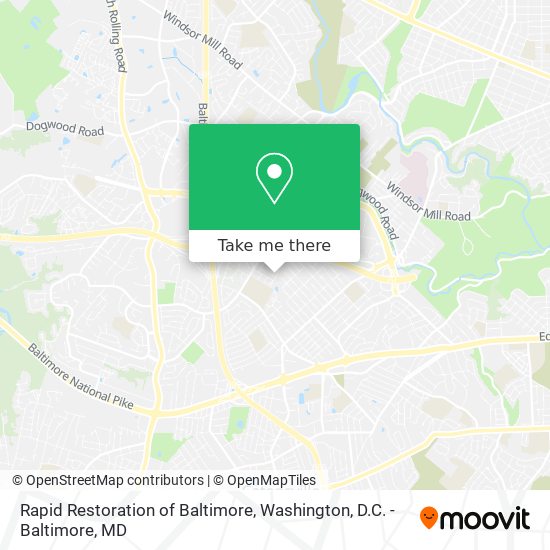 Mapa de Rapid Restoration of Baltimore