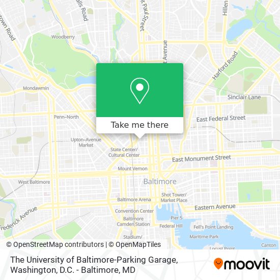 Mapa de The University of Baltimore-Parking Garage