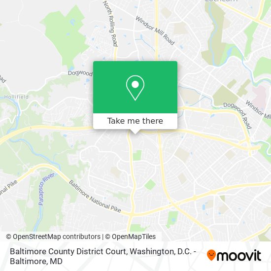 Baltimore County District Court map