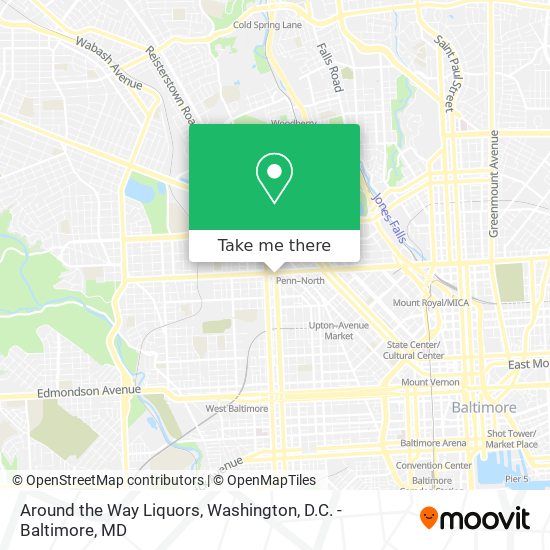 Around the Way Liquors map