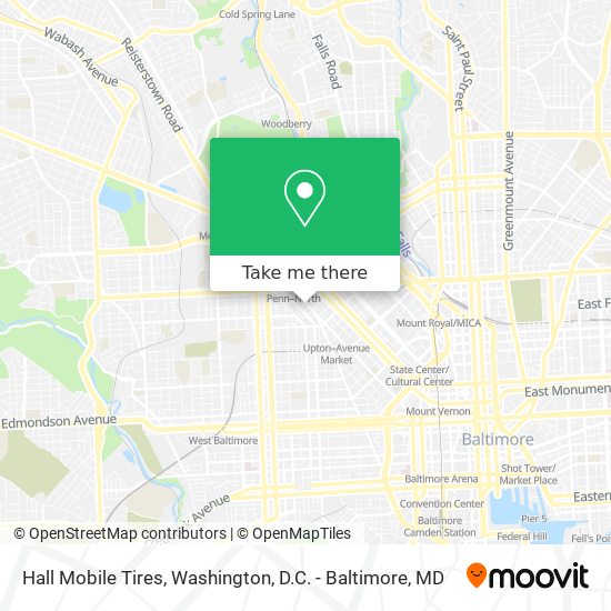 Mapa de Hall Mobile Tires