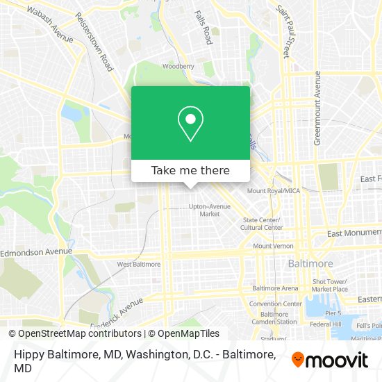 Mapa de Hippy Baltimore, MD