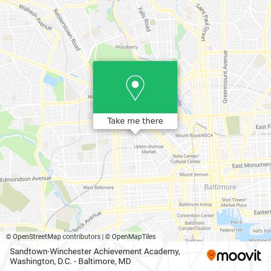 Mapa de Sandtown-Winchester Achievement Academy