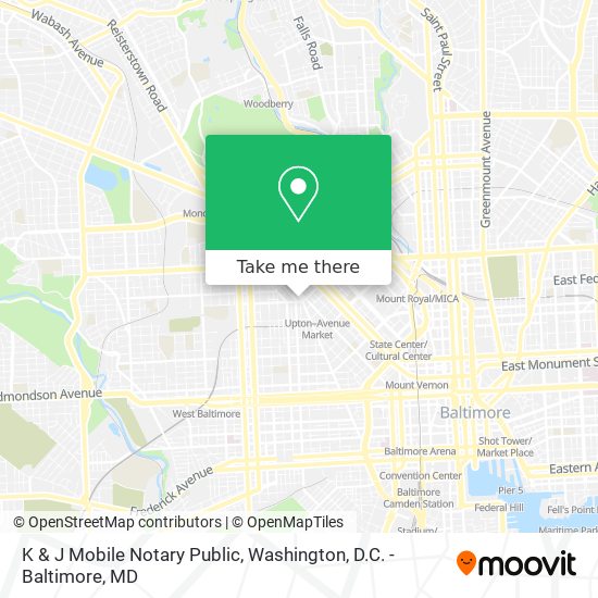 K & J Mobile Notary Public map