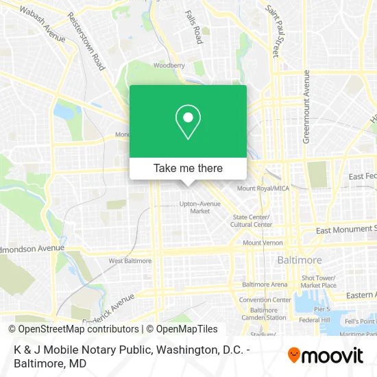 K & J Mobile Notary Public map
