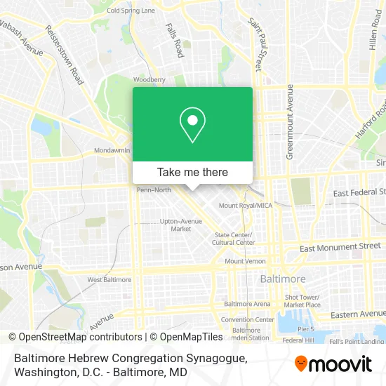 Baltimore Hebrew Congregation Synagogue map