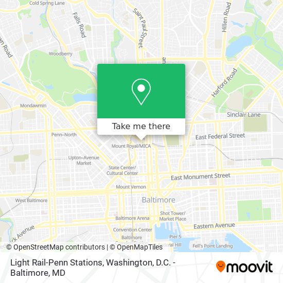 Mapa de Light Rail-Penn Stations