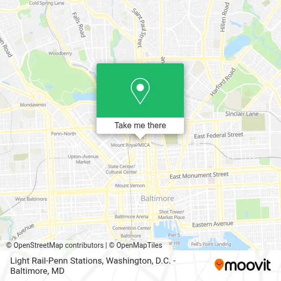 Light Rail-Penn Stations map