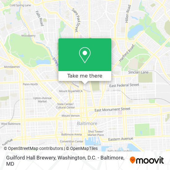 Guilford Hall Brewery map
