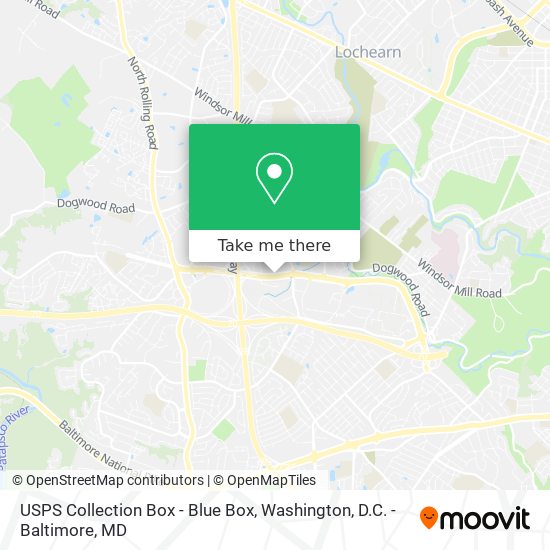 USPS Collection Box - Blue Box map