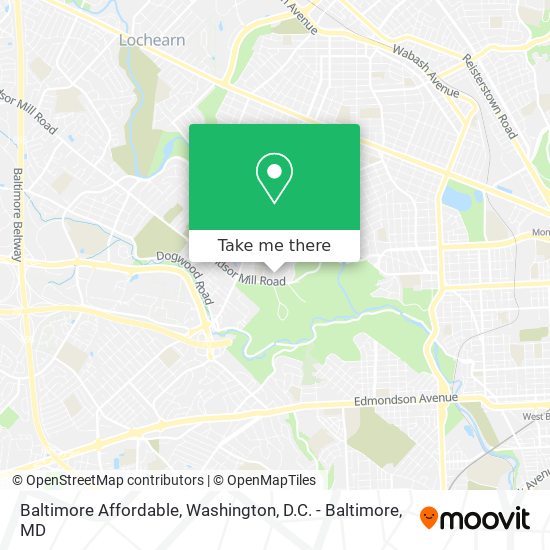 Baltimore Affordable map