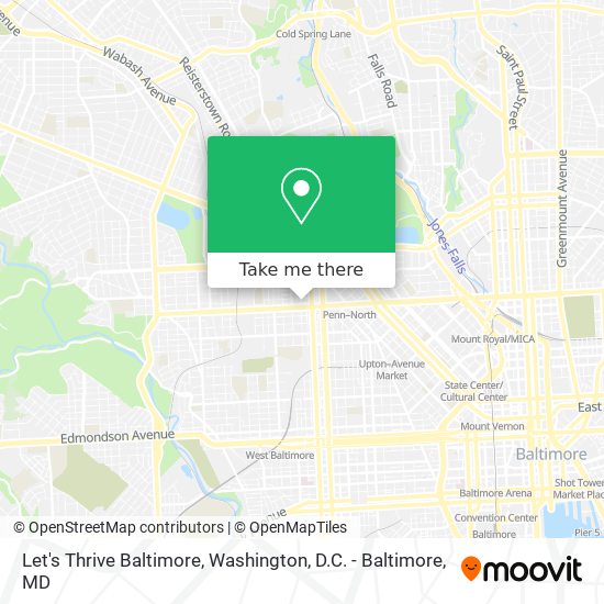 Mapa de Let's Thrive Baltimore