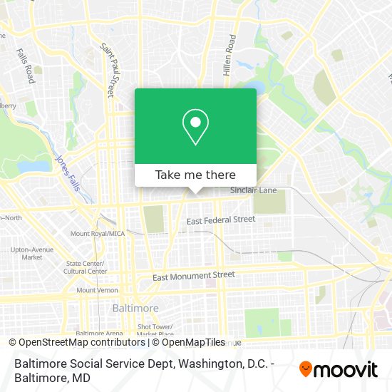 Mapa de Baltimore Social Service Dept