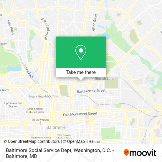 Mapa de Baltimore Social Service Dept