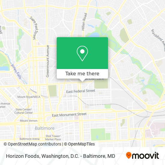 Horizon Foods map