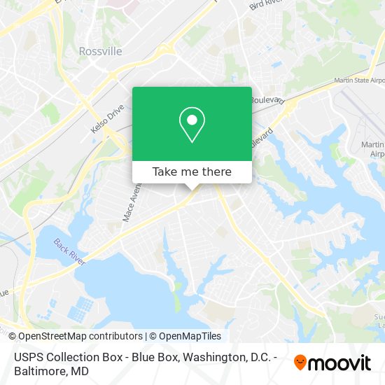 USPS Collection Box - Blue Box map