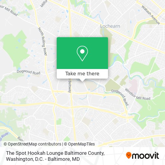 Mapa de The Spot Hookah Lounge Baltimore County