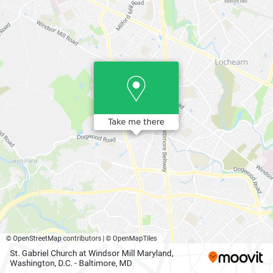 Mapa de St. Gabriel Church at Windsor Mill Maryland