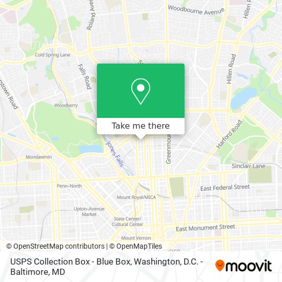 USPS Collection Box - Blue Box map