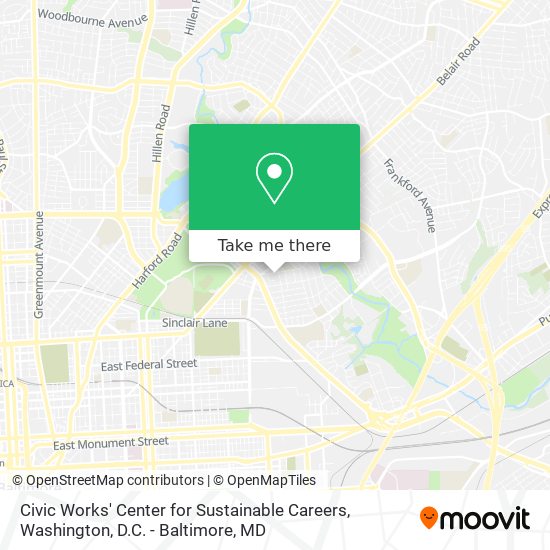 Civic Works' Center for Sustainable Careers map