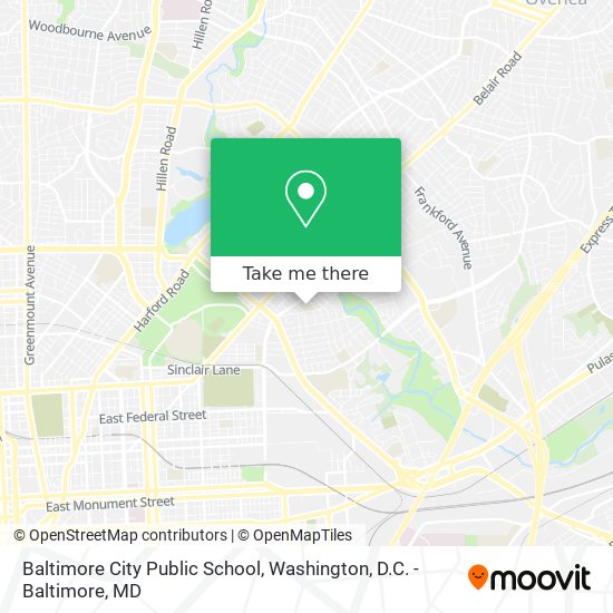 Baltimore City Public School map