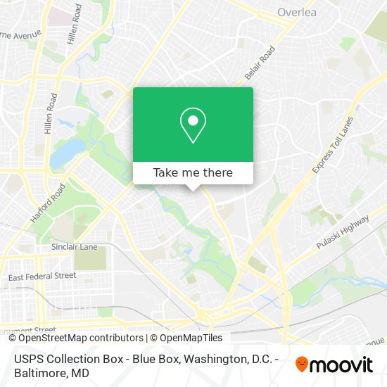 USPS Collection Box - Blue Box map