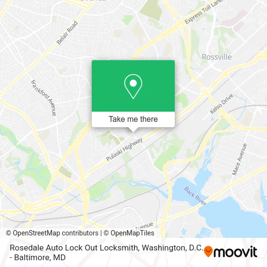 Rosedale Auto Lock Out Locksmith map