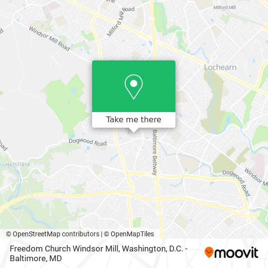 Freedom Church Windsor Mill map