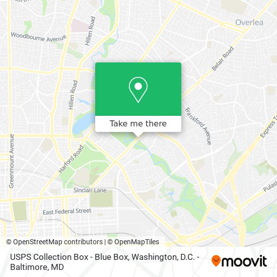 USPS Collection Box - Blue Box map